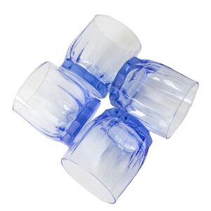 VINTAGE cornflower BLUE set of 4 glasses